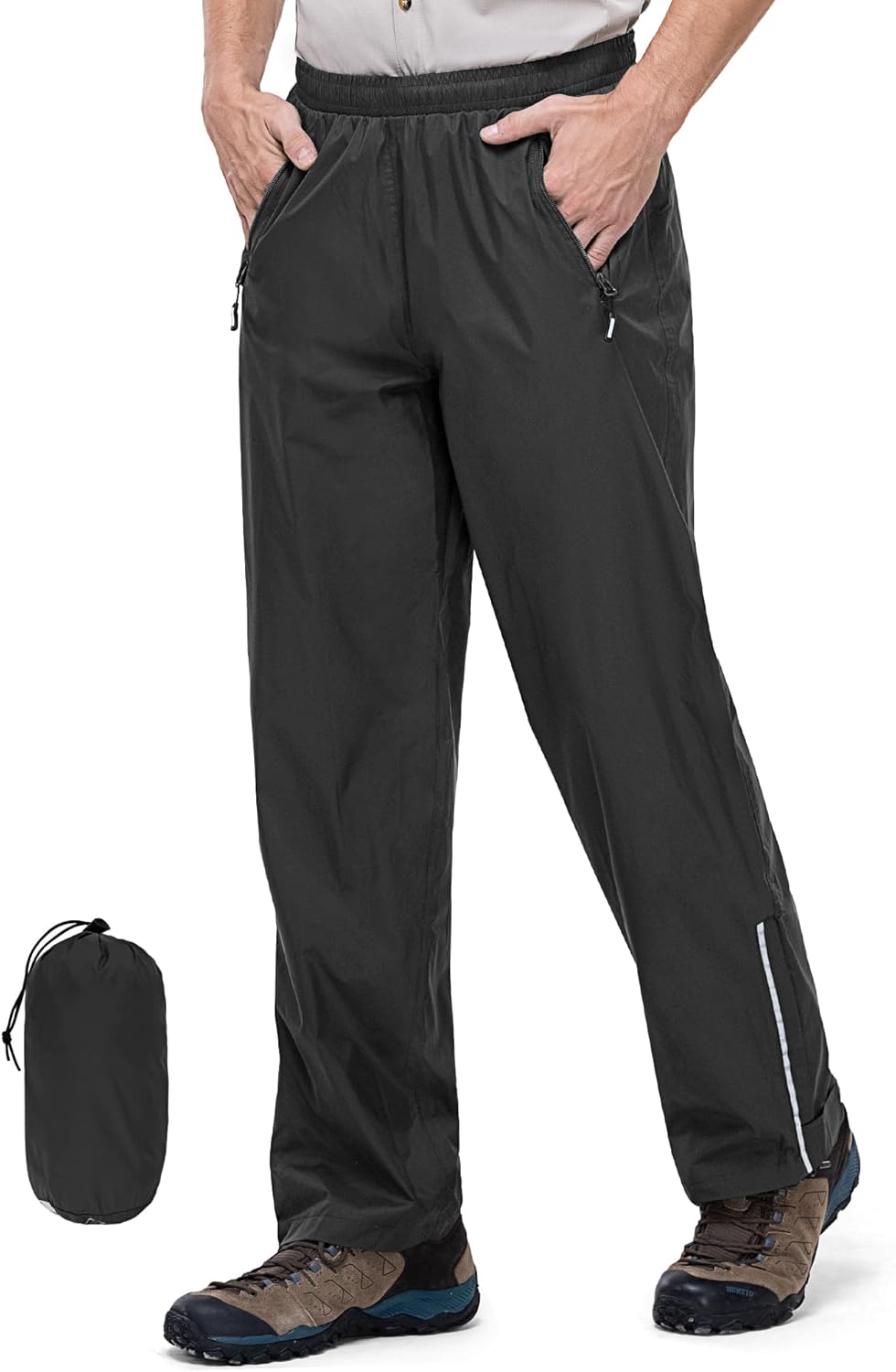 Outdoor Ventures Men's Waterproof Rain Pants for Hiking and Fishing