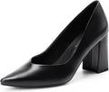 DREAM PAIRS Womens High Chunky Closed Toe Block Heels - Elegant Pumps