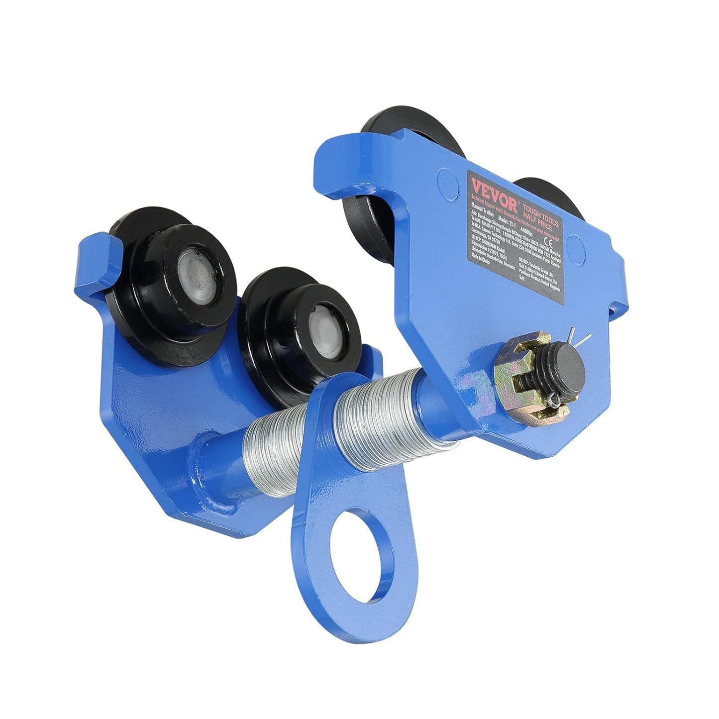 VEVOR Manual Trolley for Heavy Duty Lifting with Adjustable Width