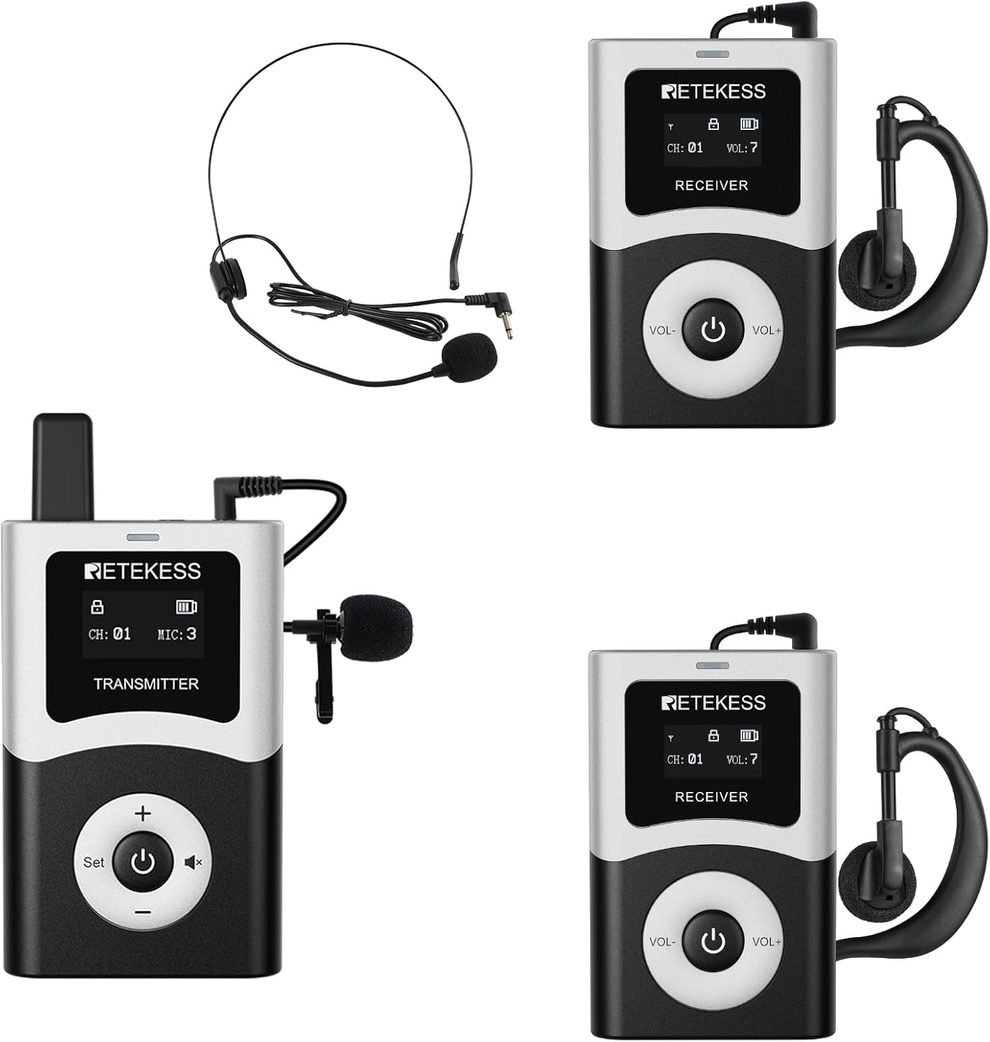 Retekess T130U Whisper Tour Guide System for Clear Sound Quality