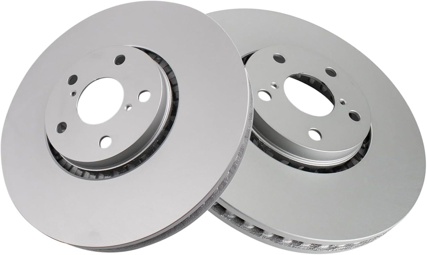 TRQ Front Brake Rotors Set Vented Premium G-Coated for Lexus