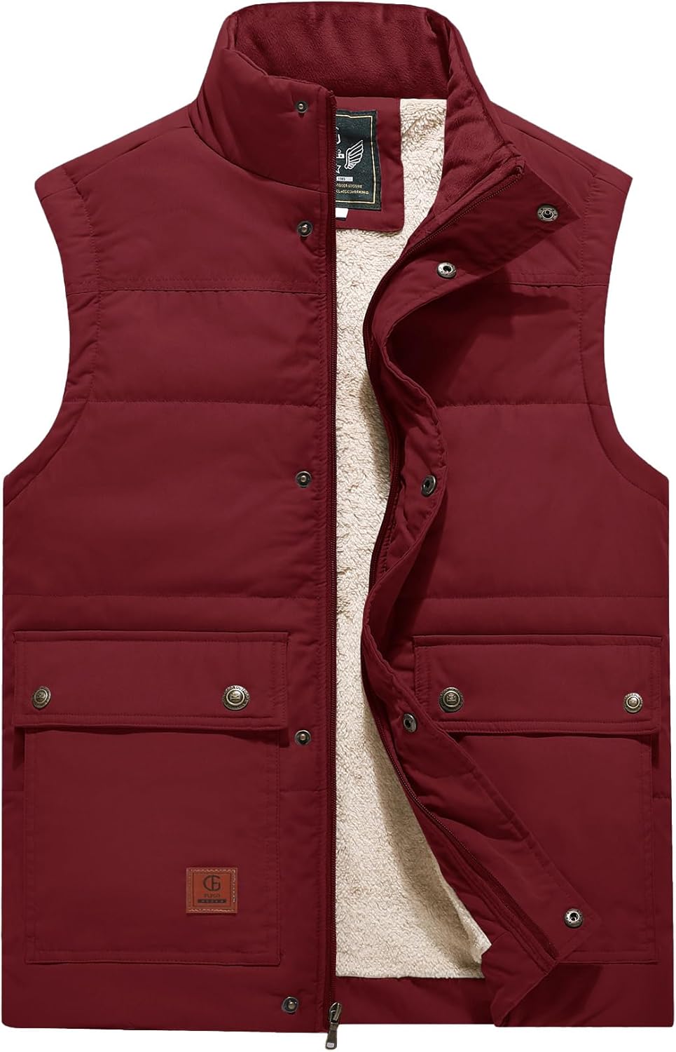 Flygo Men's Winter Warm Outdoor Padded Puffer Vest for Cold