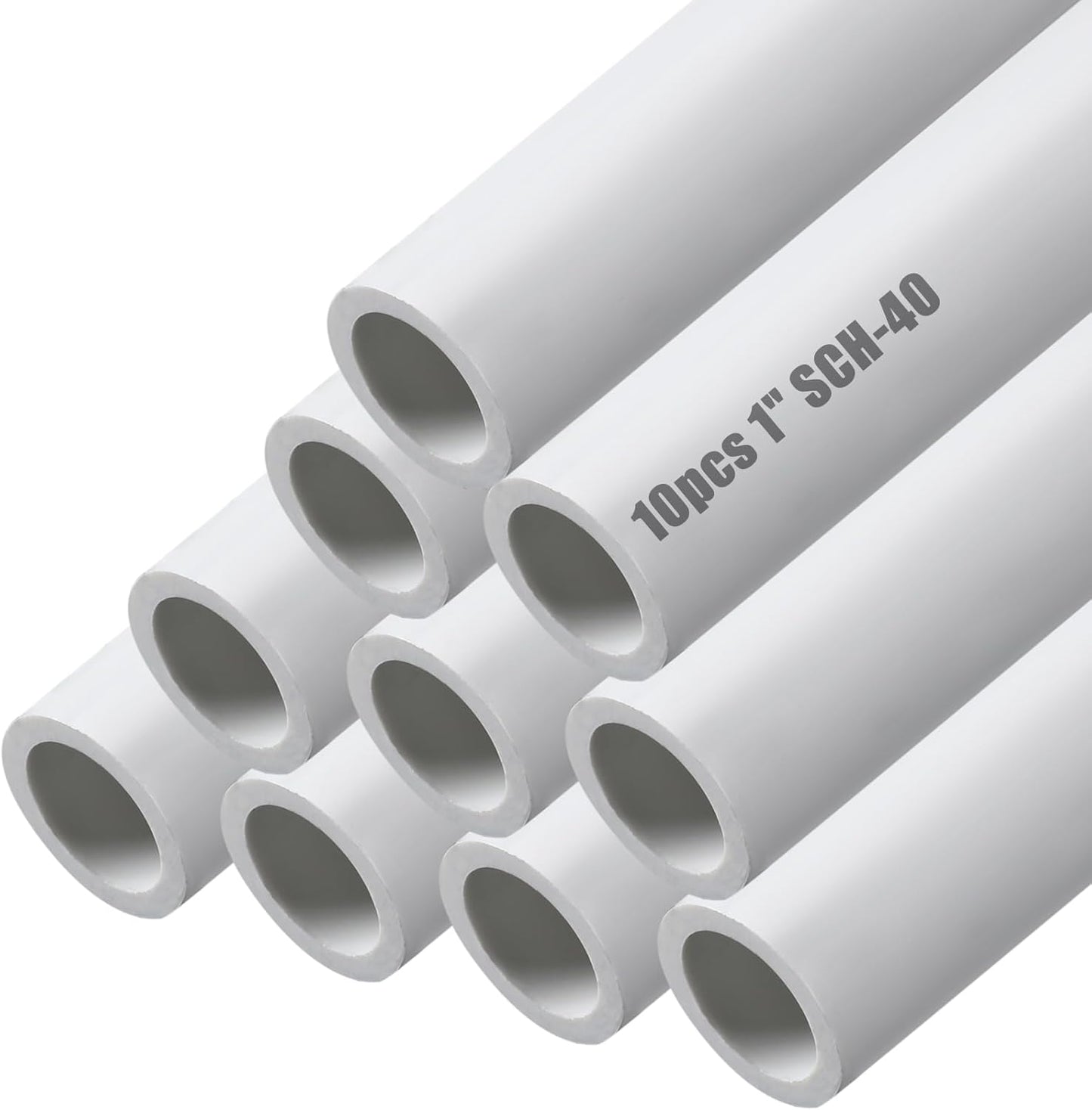 Sasylvia 10 Pcs White PVC Pipe for DIY Projects and More