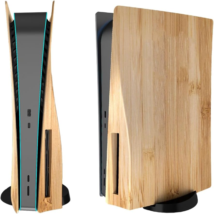 Face Plates Cover Skins for PS5 Disc Edition Console - Wood Grain