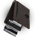 Slim Leather Wallet for Men RFID Blocking - Slim Front Pocket Wallet