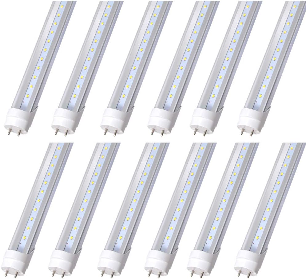 4FT LED Tube Light Replacement for T8 T10 T12 Bulbs, 12 Pack