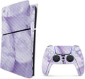 Carbon Fiber Skin for PS5 Slim Digital Edition Bundle - Round Amethyst