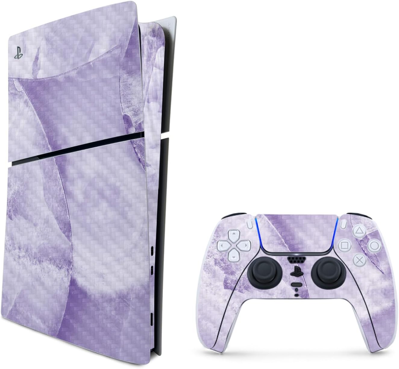 MightySkins Carbon Fiber Skin for PS5 Slim Digital Edition Bundle