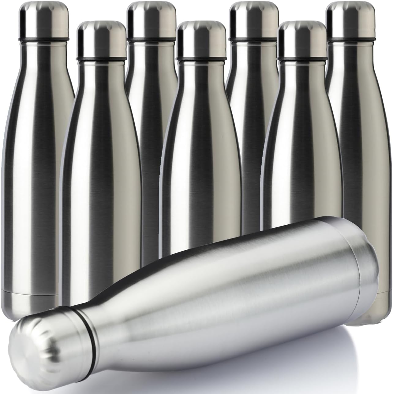 MEWAY 17oz Sport Water Bottle 8 Pack for Hot & Cold Drinks