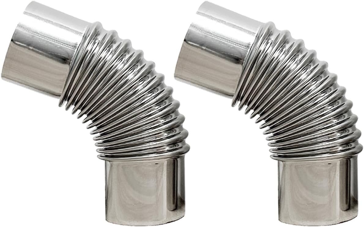SOLOWILDER 45 Stainless Steel Stove Pipe Set for Efficient Camping