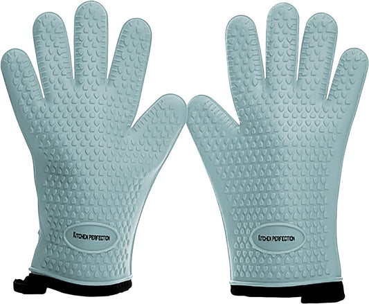 KITCHEN PERFECTION XL Silicone Smoker Oven Gloves for BBQ Lovers