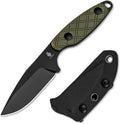 Kizer Muskrat Fixed Blade Knife 3.15 in D2 - Rugged EDC Neck Knife