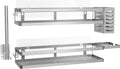 PUSDON Metal Wall Hanging Basket 2 Packs - Large Silver Grey Guardrail