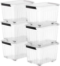 Nazhura 97Quart Plastic Storage Bin - Large Stackable Organizer