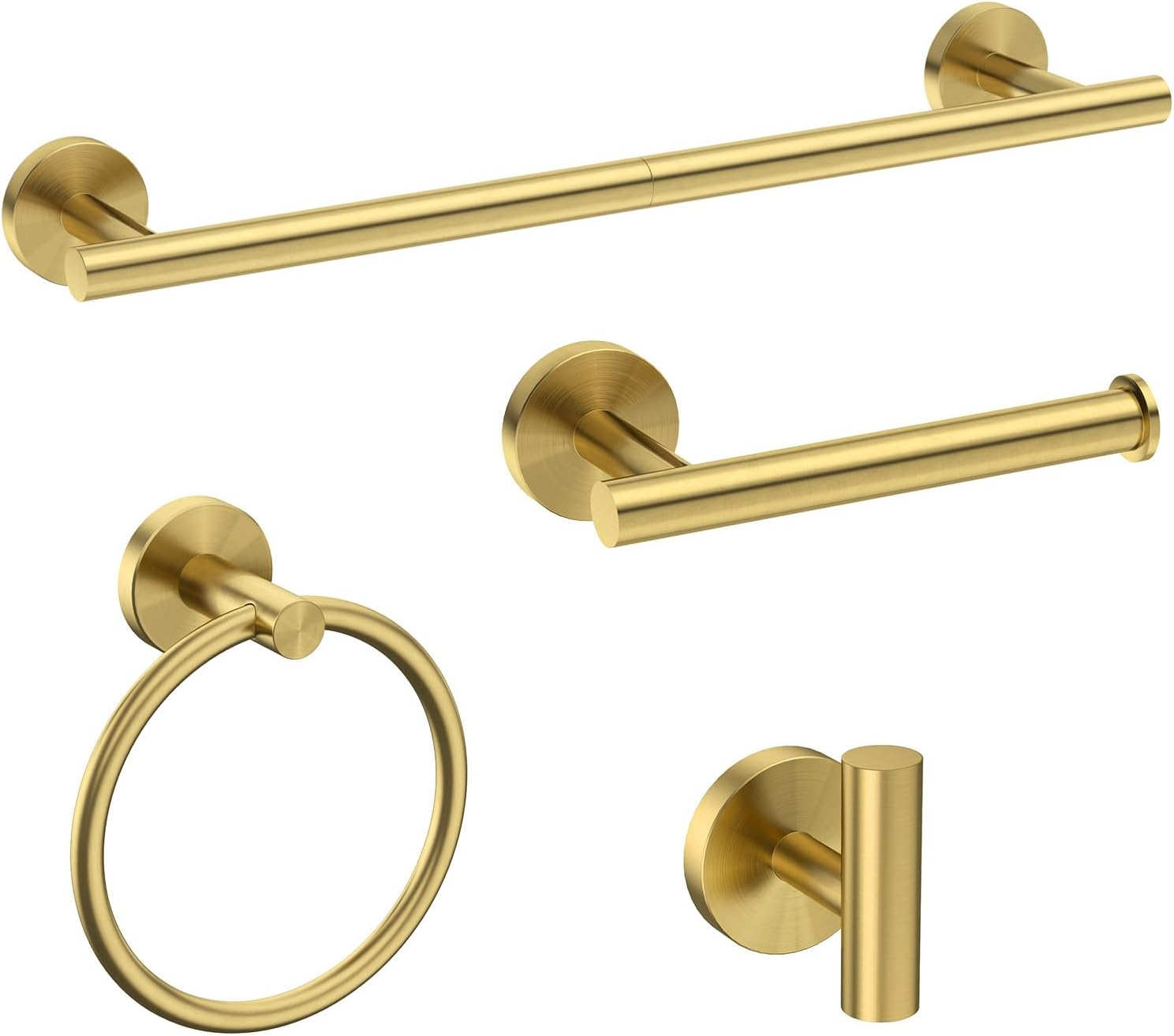 Brushed Gold Bathroom Accessories Set for Modern Elegance
