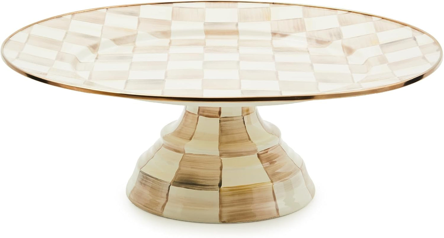 MACKENZIE-CHILDS Enamel Pedestal Platter for Elegant Serving