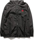 Men's Lightweight Windbreaker Hooded Zip Jacket - Slim Casual Fit
