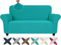 Super Stretch Loveseat Covers 57ft-70ft Peacock Teal - Pet Friendly