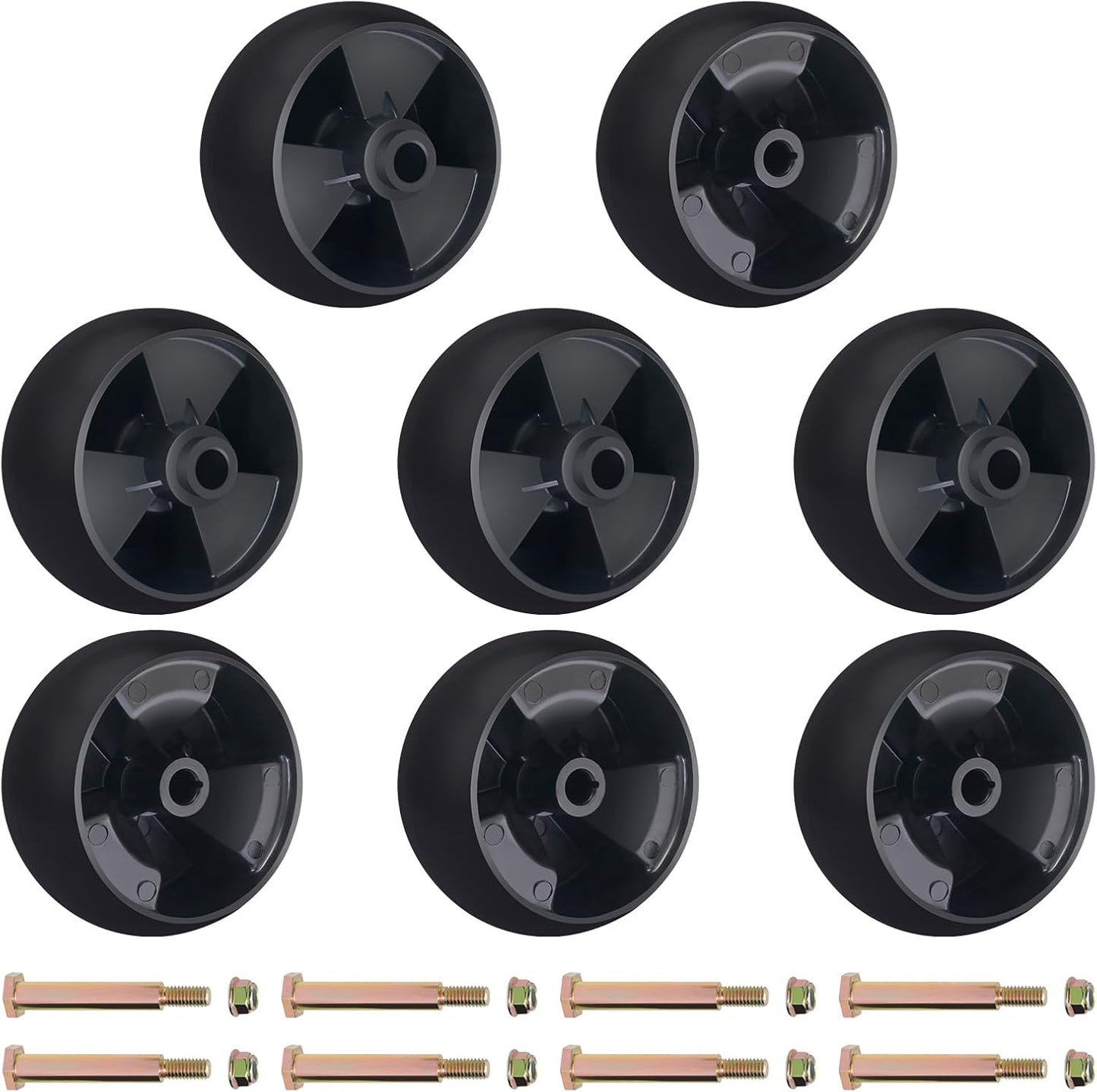 CheeMuii 8 Pack Mower Deck Wheels Kit for 5 Inch Decks