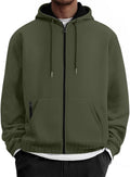 Mens Zip Up Hooded Sweatshirt Casual Long Sleeve Hoodies