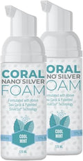 Coral Nano Silver Foaming Toothpaste - Natural Fluoride Free Cool Mint
