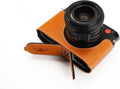 Handmade Genuine Leather Half Camera Case for Leica Q2 - Sandy Brown