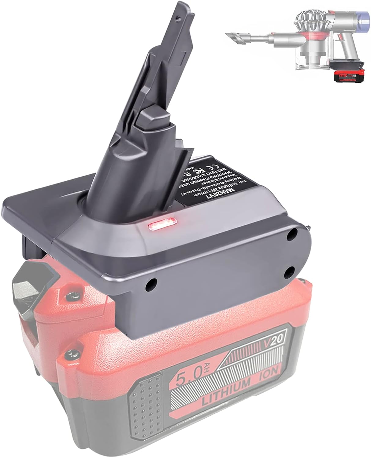 Dyson V7 Animal Vacuum Battery Adapter by BTRUI