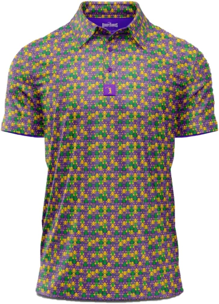 Funny Golf Polo Shirts with 4 Way Stretch and UPF 50 Protection