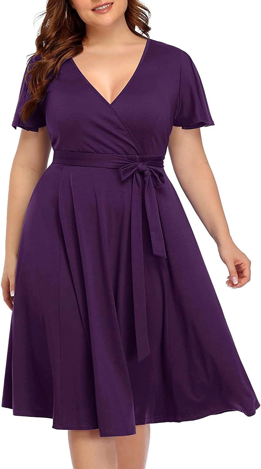 Stylish Plus Size Midi Dress for Wedding Guests and More