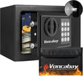 Money Safe Box for Home with Sensor Light & Fireproof Bag - Compact