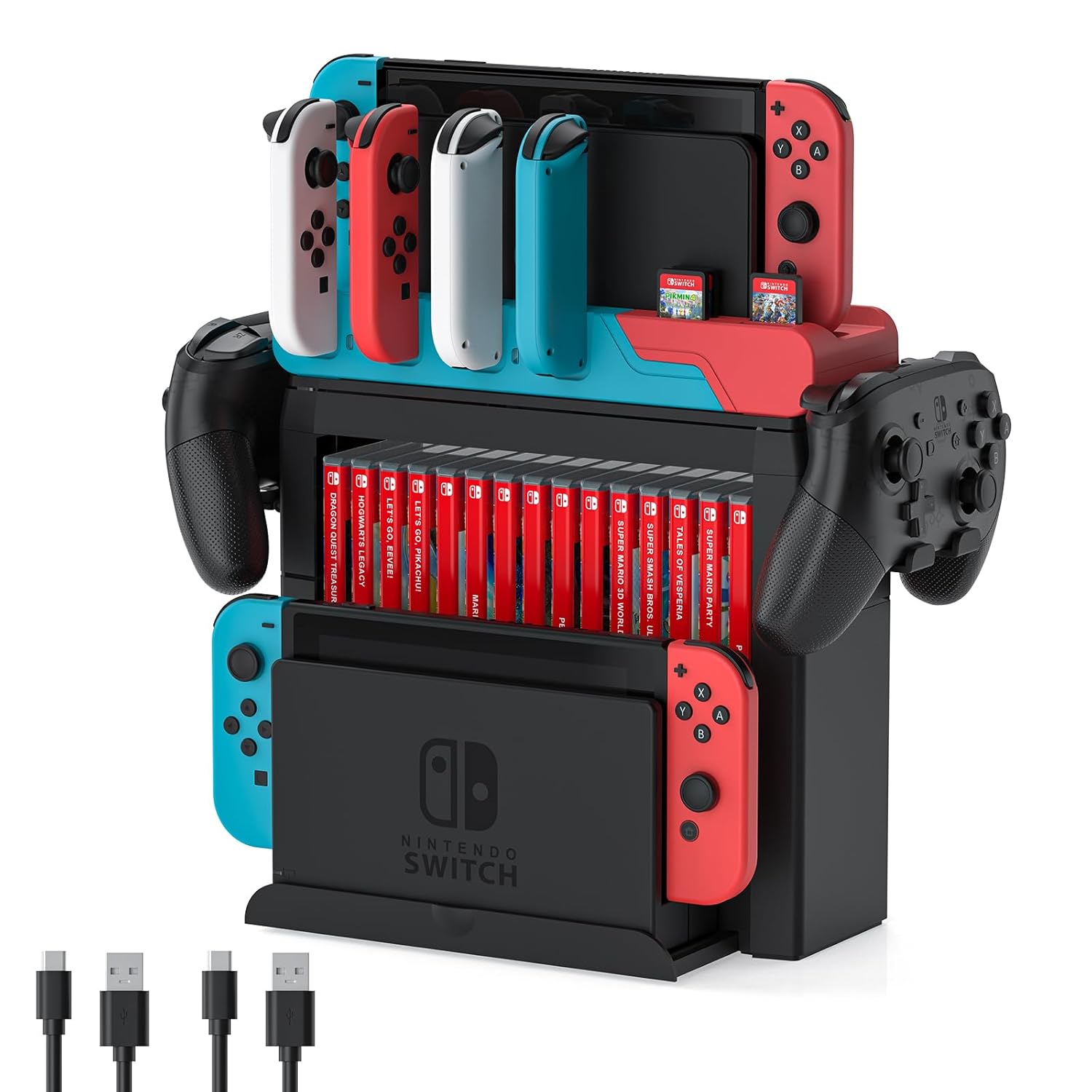 Switch Game Storage and Controller Charger for Nintendo Switch