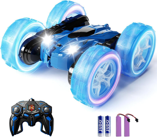 4WD Remote Control Car for Kids, 360 Rotating Monster Truck - Blue