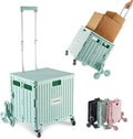 Foldable Utility Cart Green with Stair Climbing Wheels - 110 lb