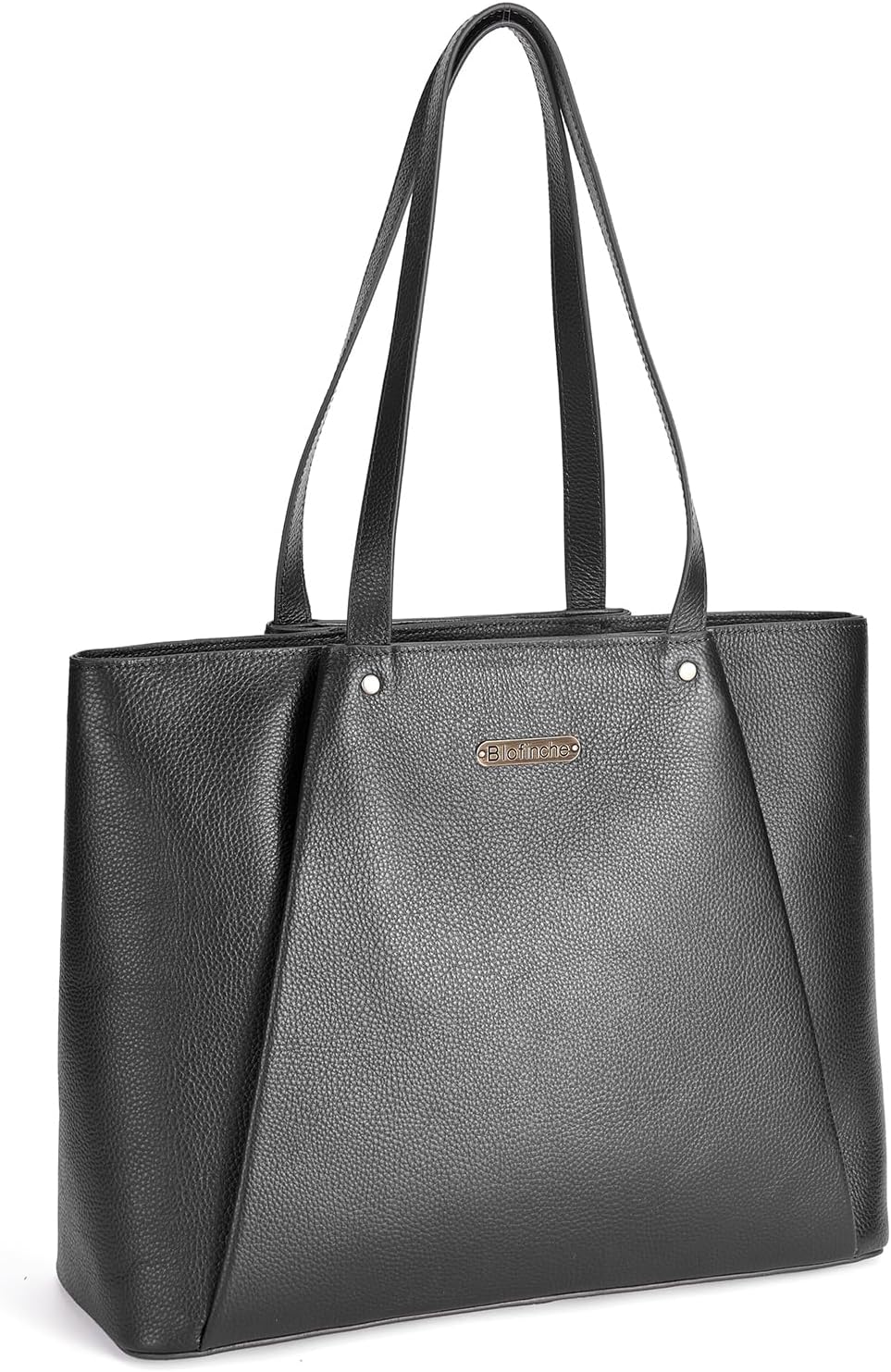 Genuine Leather Tote Bag for Women, 15.6 Inch Laptop Carrier