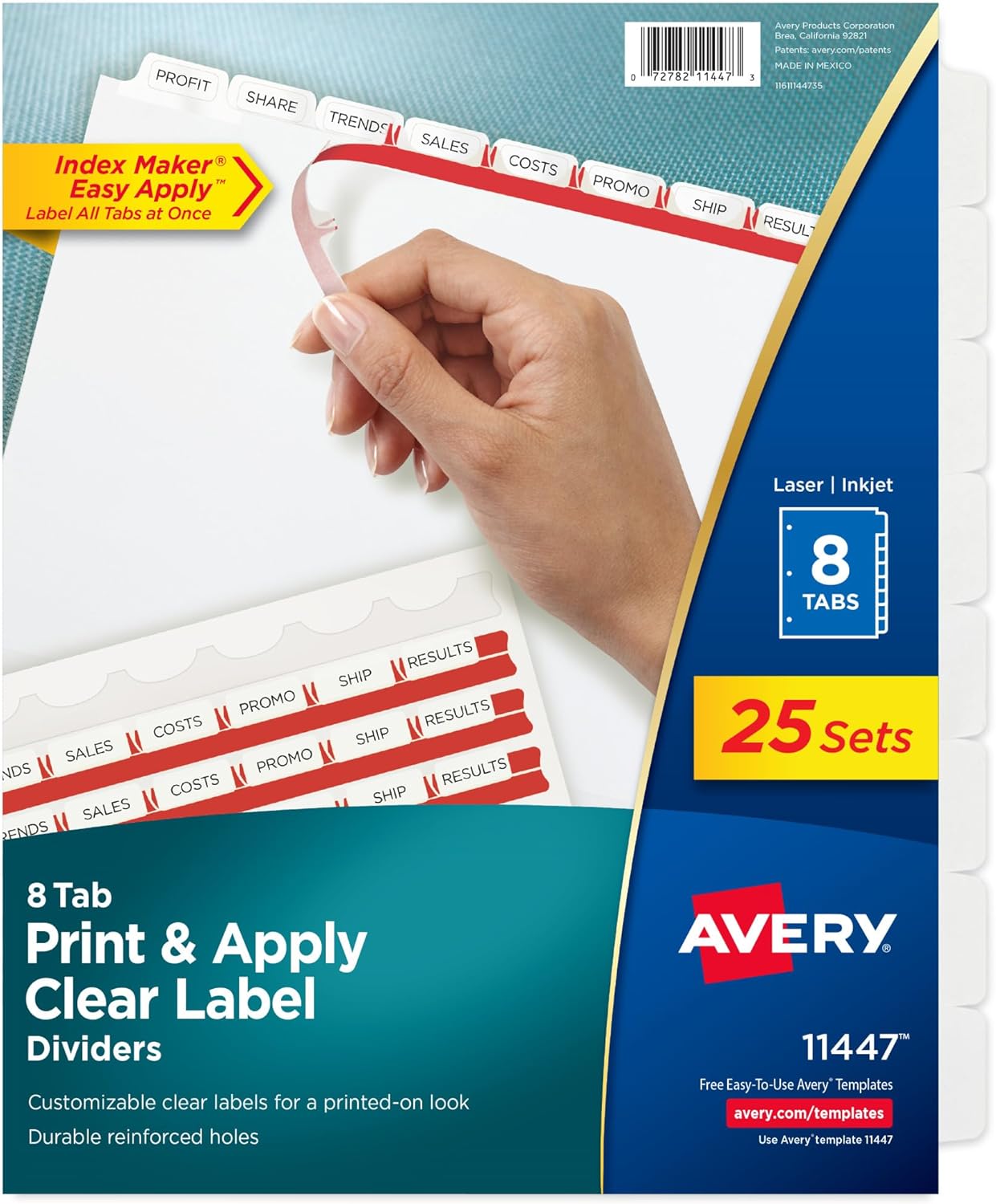 Avery 8-Tab Binder Dividers for Easy Organization and Customization