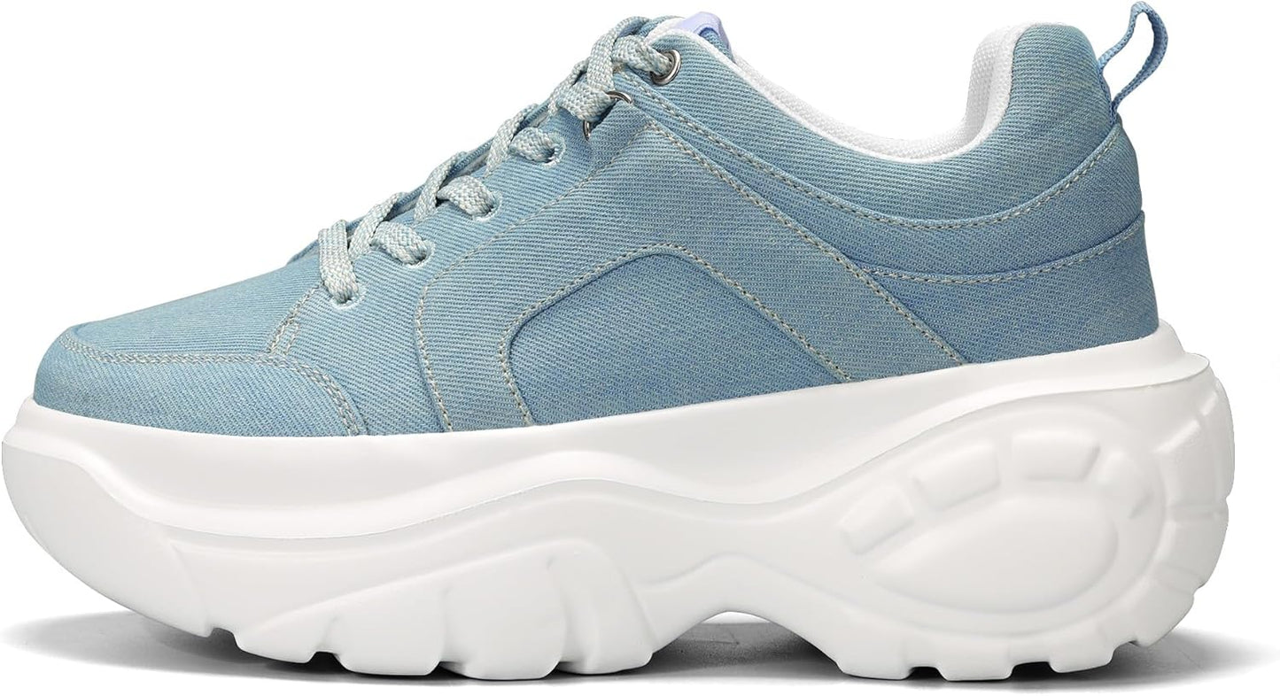 LUCKY STEP Women Chunky Platform Dad Sneakers for Casual Walks