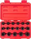 TEKTON 1/2 in Drive 6-Point Impact Socket Set, 17-Piece - Durable Kit
