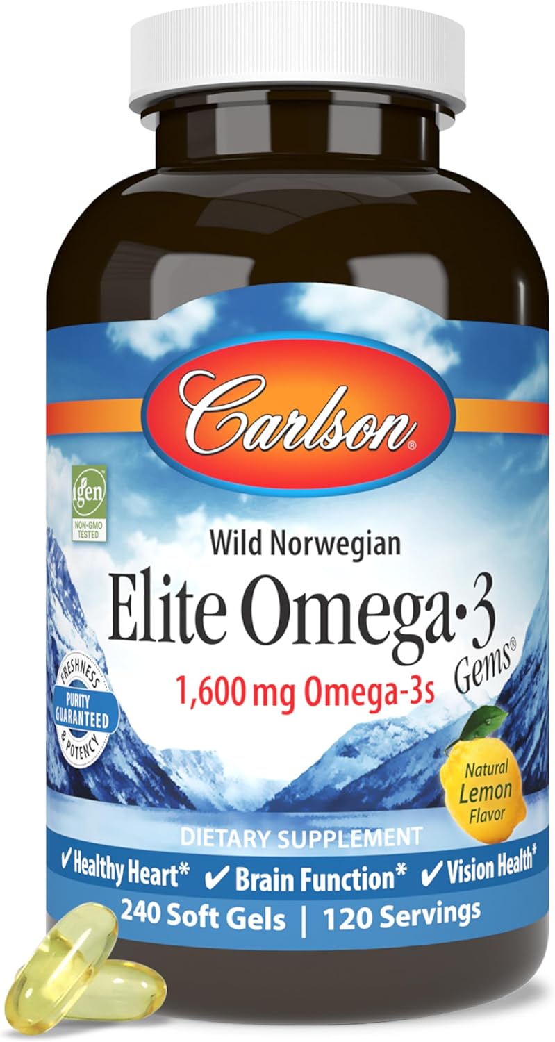 Carlson Elite Omega-3 Gems for Whole Body Health and Wellness