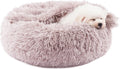 Himax Donut Dog Bed for Small Dogs with Attached Blanket - Calming