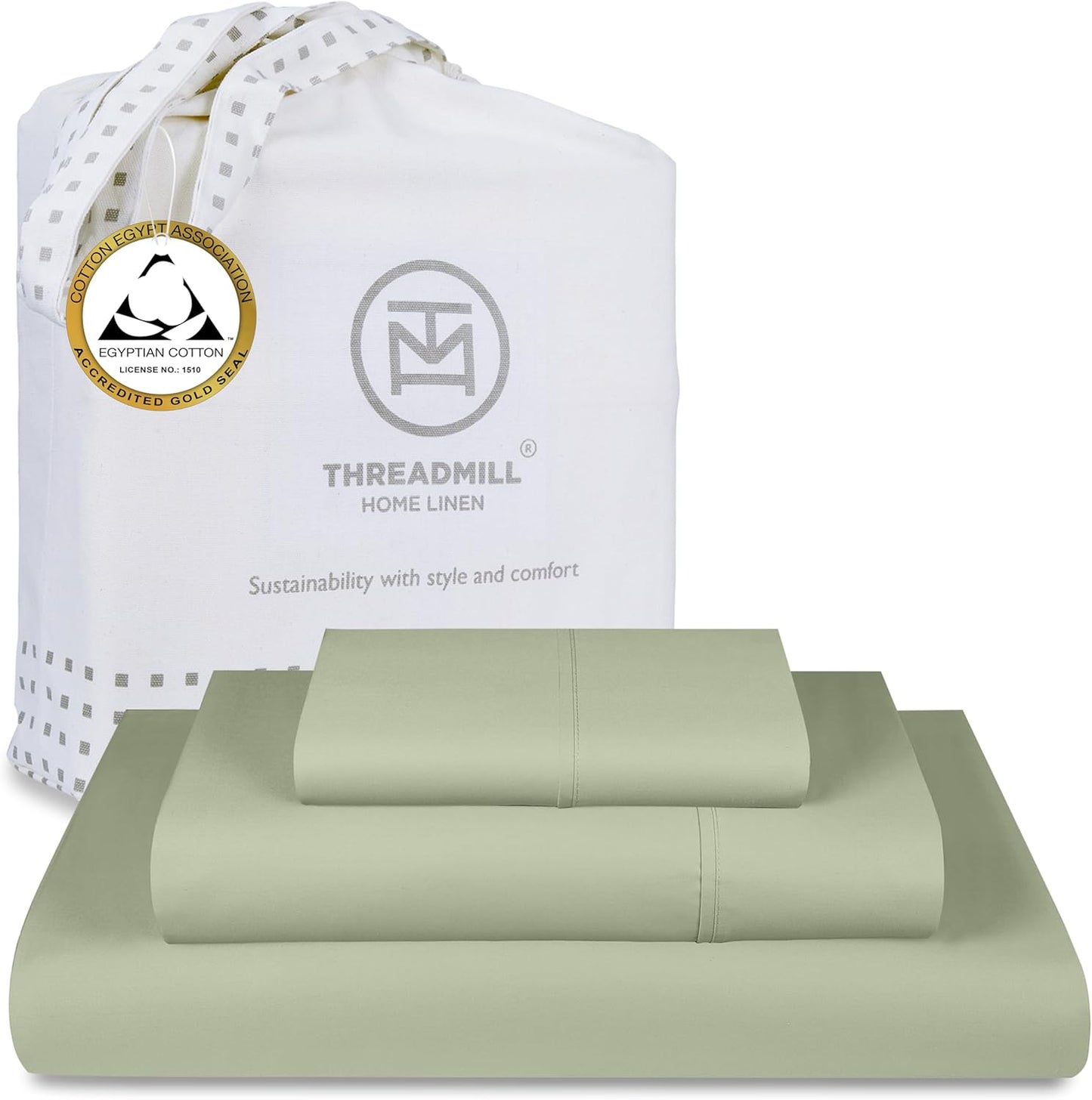 Threadmill Egyptian Cotton Twin XL Sheet Set for Cozy Sleep