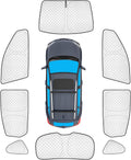 KMF 8pcs Thicken Full Car Window Shades for Hyundai Santa Fe Sport