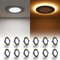 4 in Black Recessed Light with Night Light - Selectable Color Temp