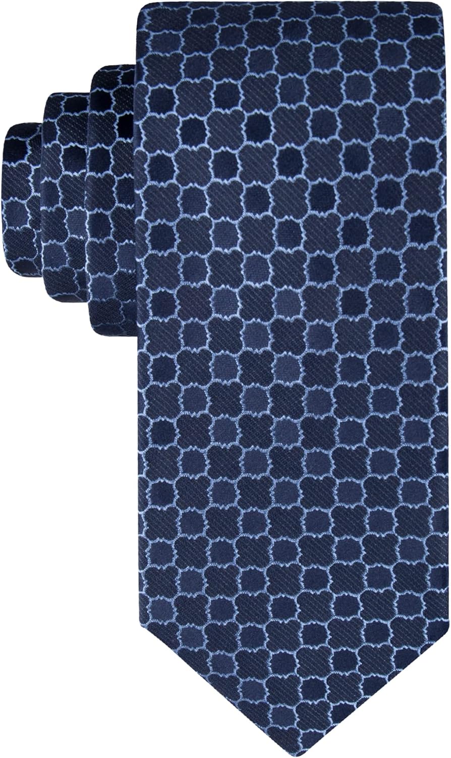 Calvin Klein Mens Navy Blue Solid and Pattern Neckties for Work