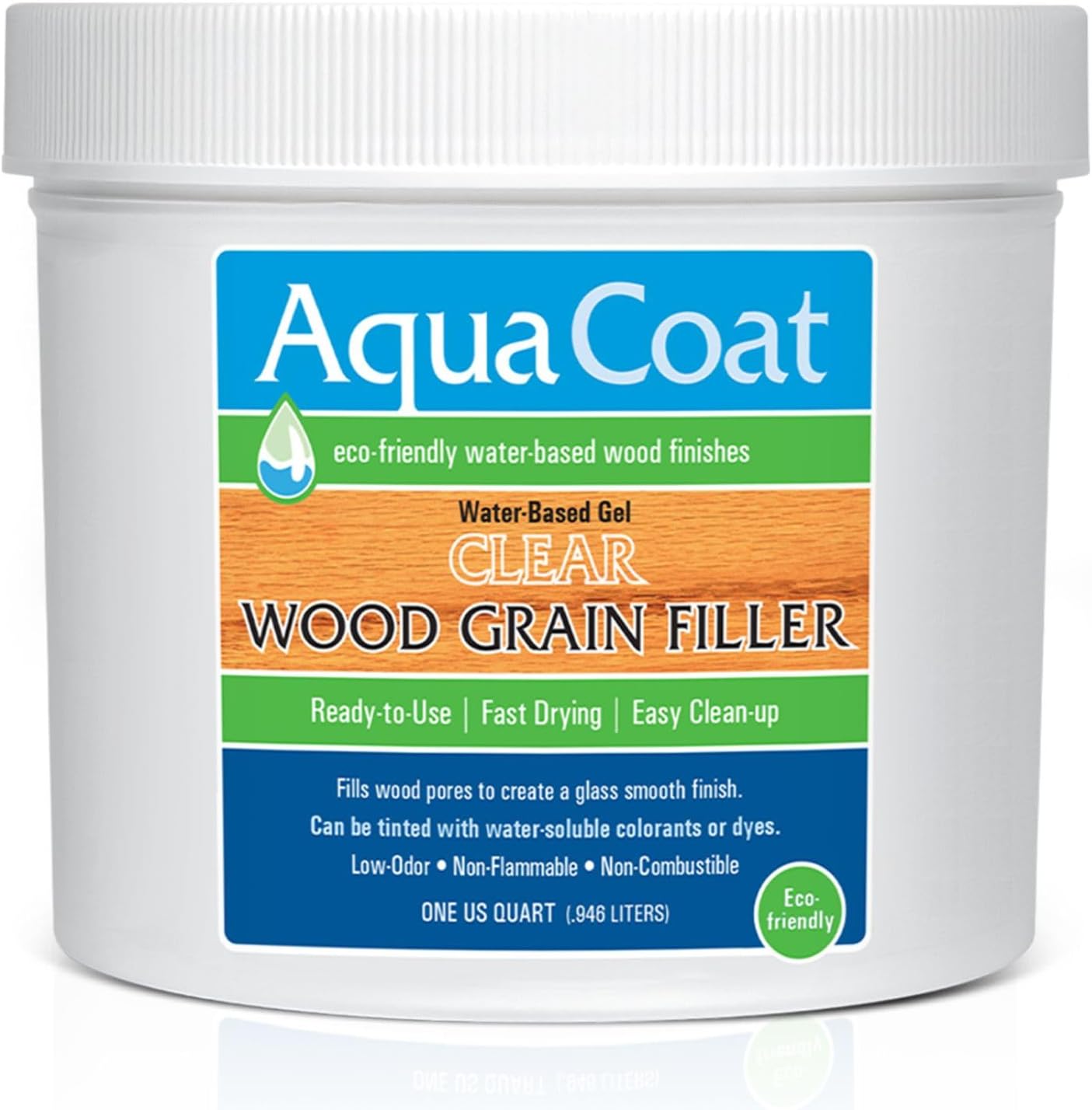 Aqua Coat Water-Based Clear Wood Grain Filler Gel for Smooth Finish