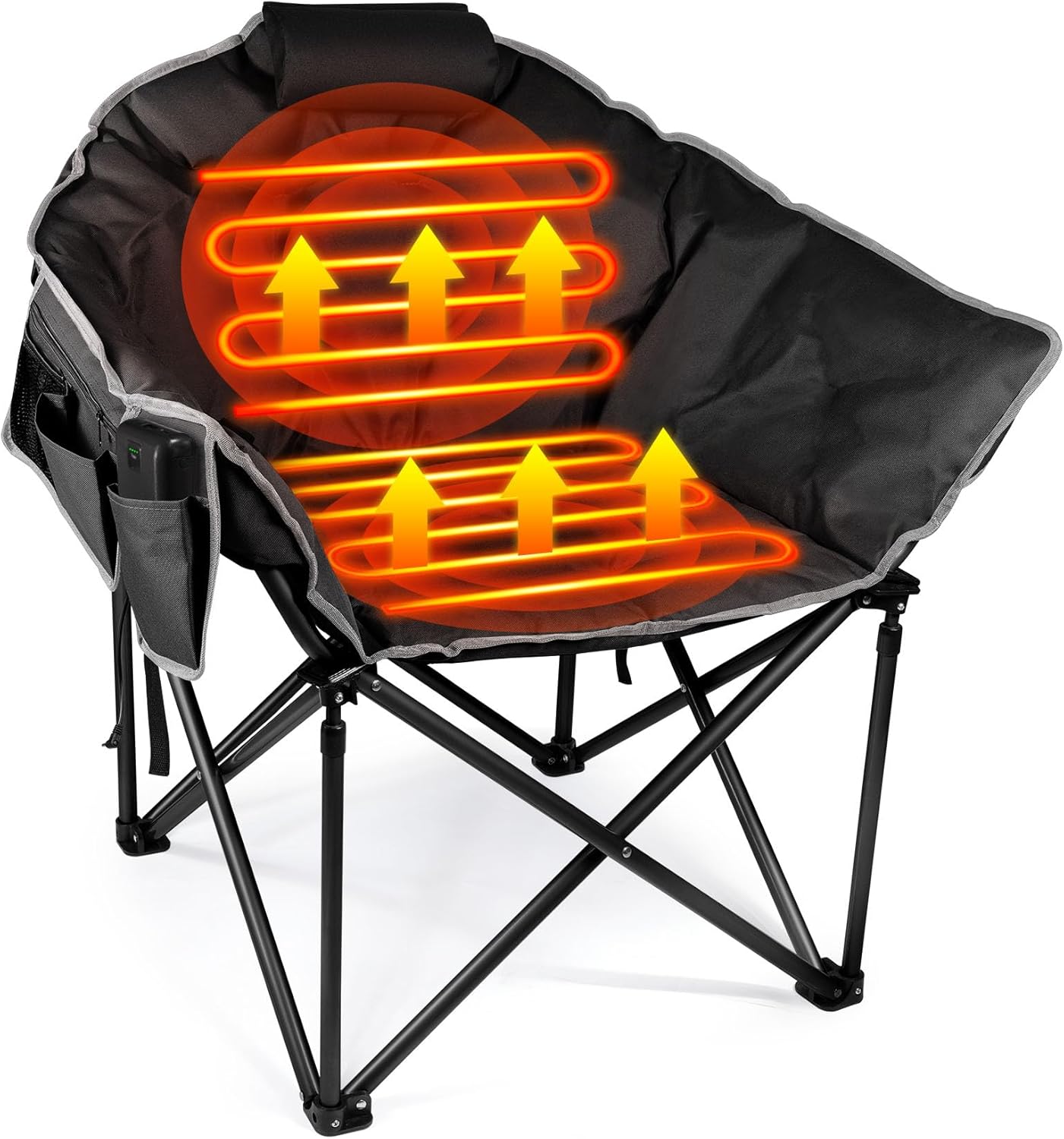 Suteck Heated Camping Chair: 650lbs Capacity & Portable Heating