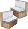 Leather Look RV Dinette Cushion Covers Stretch Slipcovers for RV Booth
