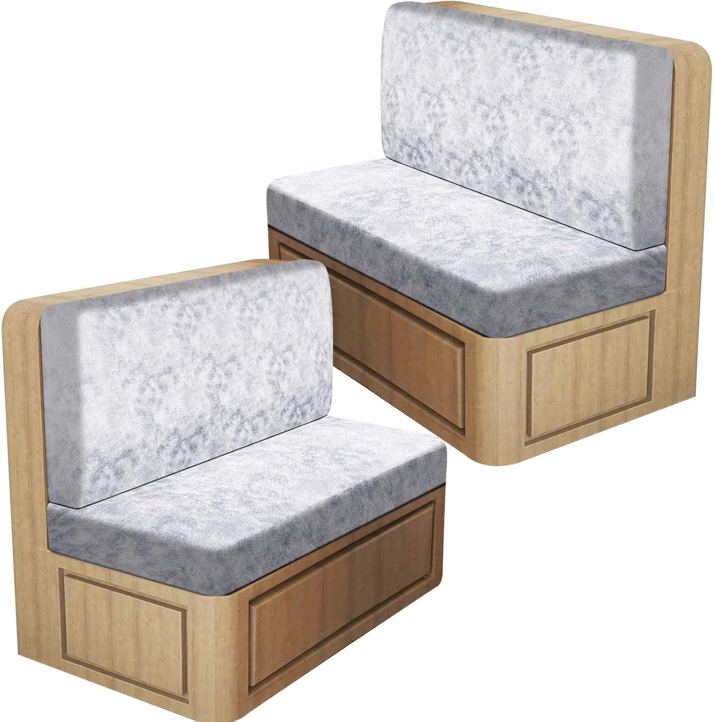 Leather Look RV Dinette Cushion Covers for Travel Trailers
