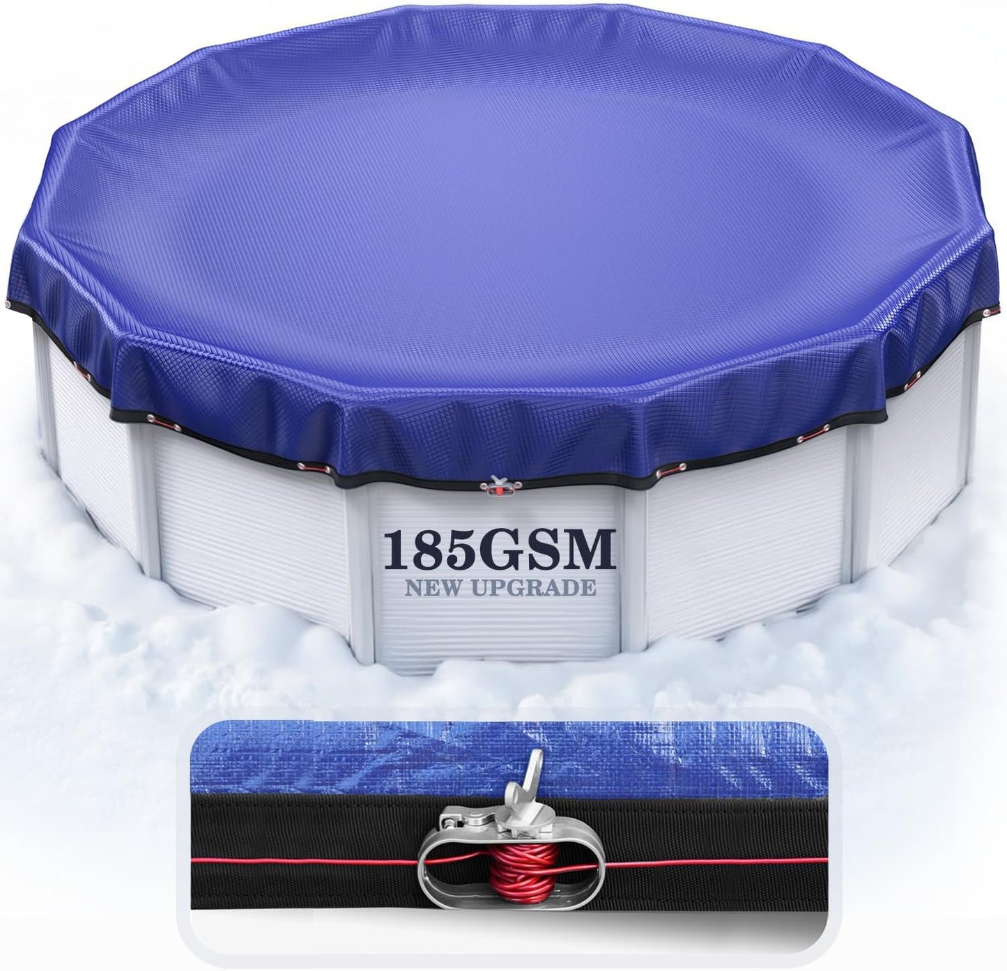 UIRWAY 21FT Winter Pool Cover - Heavy-Duty PE for All Seasons