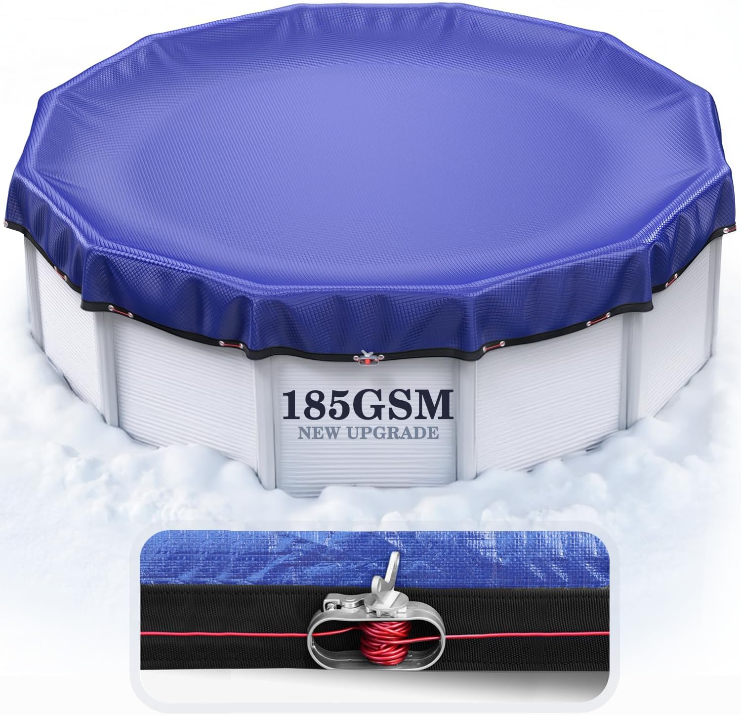 UIRWAY 21FT Winter Pool Cover - Heavy-Duty PE for All Seasons