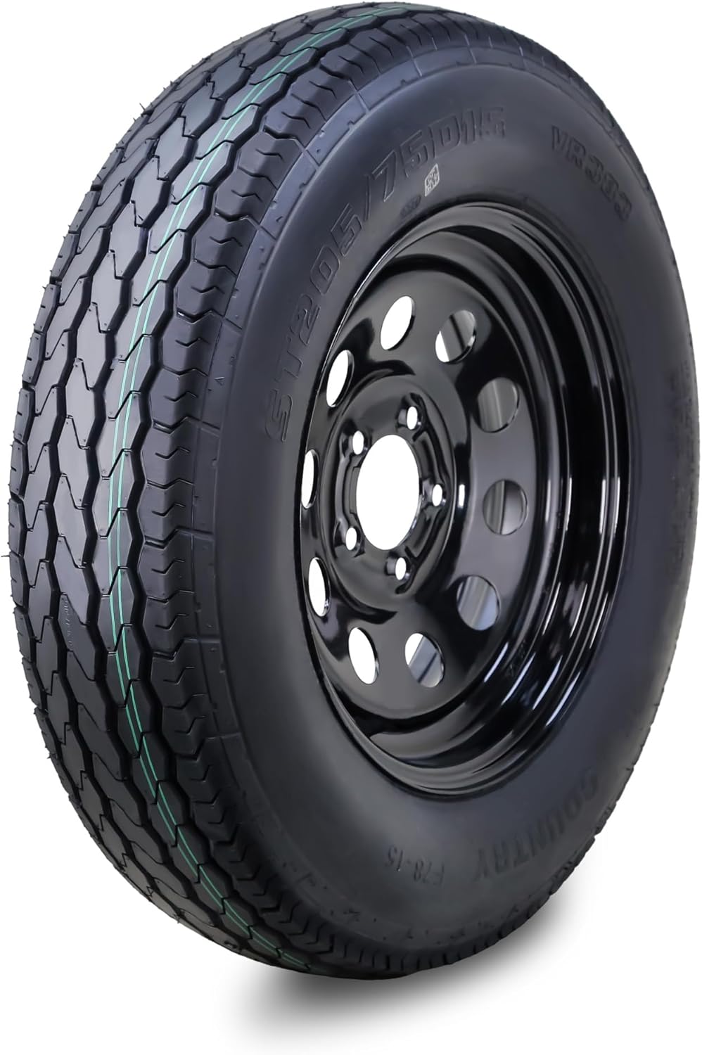Free Country Trailer Tire Wheel Assembly ST205/75D15 for Safety